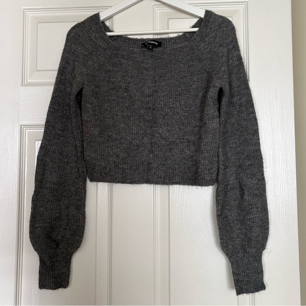 Express Charcoal Crew Neck Sweater